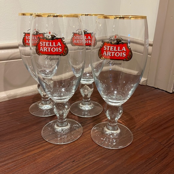 stella artois Other - Stella Artois Set of 4 Chalice Beer Glasses 40cl